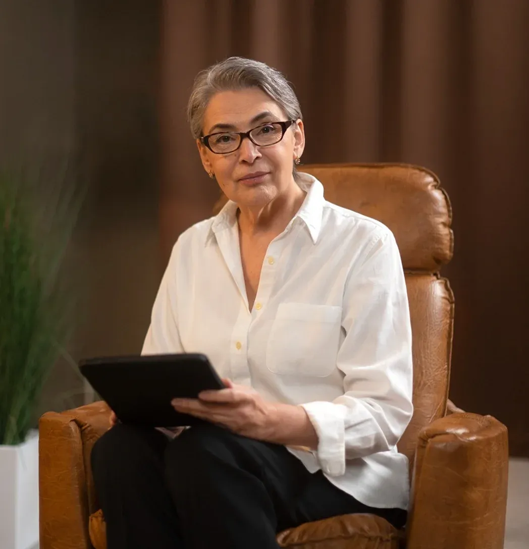 A therapist and patient in conversation